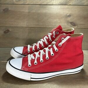 converse all star chuck taylor mens size 9 shoes red hightop comfort sneakers